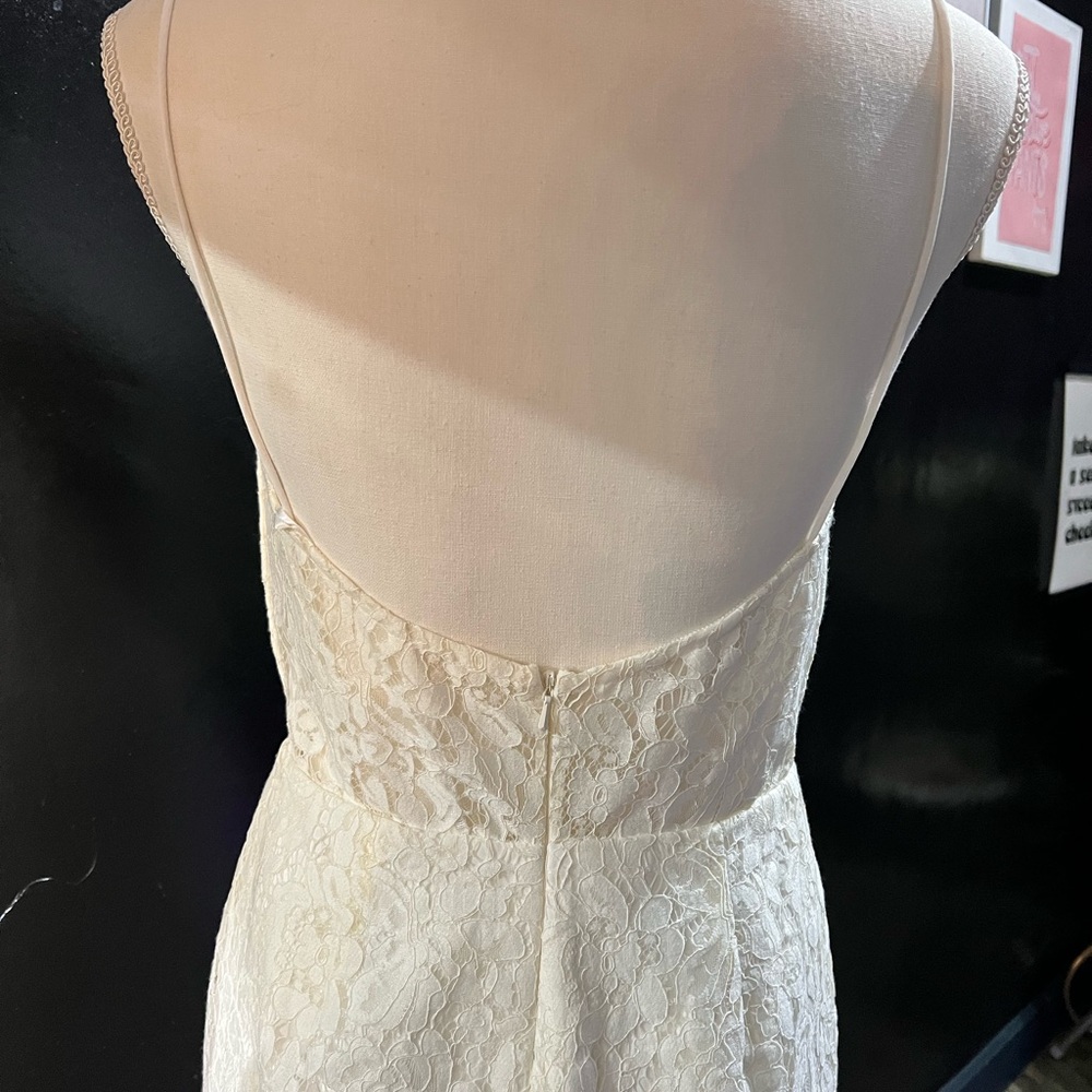 Jenny Yoo Cream Lace Mini Dress - Picture 4 of 8